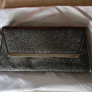 Jimmy chop clutch silver black for-parties